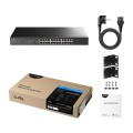 Cudy GS1024L przełącznik sieciowy Gigabit Ethernet (10/100/1000) 1U Czarny - 2927388