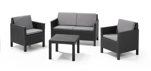 Zestaw Mebli Ogrodowych Keter Chicago 3+1 Grafit - 2936254