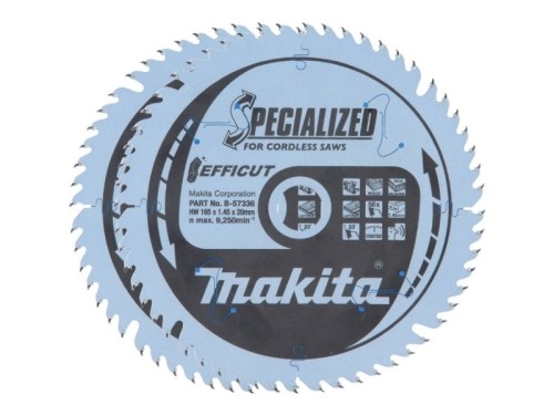 DWIE PIŁY SPIEKOWE 'EFFICUT' 165*20*56Z DREWNO, MDF,LAMINAT - 2932440