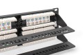 Digitus Panel krosowy (patch panel) 19'' 48x RJ45, LSA pion, kat.6, nieekranowany, 2U, czarny, prowadnica kabli, pola opisowe - 2937404