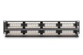 Digitus Panel krosowy (patch panel) 19'' 48x RJ45, LSA pion, kat.6, nieekranowany, 2U, czarny, prowadnica kabli, pola opisowe - 2937405