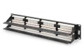Digitus Panel krosowy (patch panel) 19'' 48x RJ45, LSA pion, kat.6, nieekranowany, 2U, czarny, prowadnica kabli, pola opisowe - 2937408