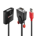 Lindy 38184 adapter kablowy 0,2 m DVI-D VGA (D-Sub) + USB Czarny, Pomarańczowy - 2926077