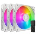 Cooler Master SickleFlow Edge 120 ARGB 3-pack Fan Kit White Edition Obudowa komputera Wentylator 12 cm Biały 3 szt. - 2924407