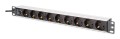 Digitus DN-95437 rozdzielacz zasilania PDU 9 x gniazdo sieciowe 1U Czarny, Srebrny - 2928471