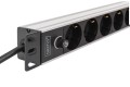 Digitus DN-95437 rozdzielacz zasilania PDU 9 x gniazdo sieciowe 1U Czarny, Srebrny - 2928469