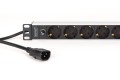 Digitus DN-95437 rozdzielacz zasilania PDU 9 x gniazdo sieciowe 1U Czarny, Srebrny - 2928470