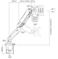 Equip 650120 uchwyt / stojak do monitorów 81,3 cm (32") Biurko Czarny - 2940429