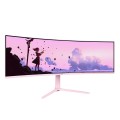 Arozzi Nova 49” Curved monitor komputerowy 124,5 cm (49") 5120 x 1440 px Dual QHD LED Różowy - 2931804