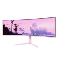 Arozzi Nova 49” Curved monitor komputerowy 124,5 cm (49") 5120 x 1440 px Dual QHD LED Różowy - 2931809