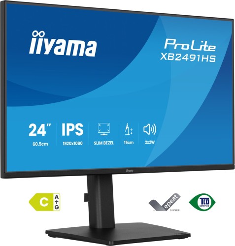 iiyama ProLite XB2491HS-B1 monitor komputerowy 60,5 cm (23.8") 1920 x 1080 px Full HD LCD Czarny - 2930808