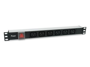 Equip 333319 rozdzielacz zasilania PDU 6 x gniazdo sieciowe 1U Czarny