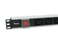 Equip 333319 rozdzielacz zasilania PDU 6 x gniazdo sieciowe 1U Czarny - 2937456