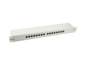 Equip 19" Patchpanel 16xRJ45 Cat5e FTP 1U    1000MHz RAL7035