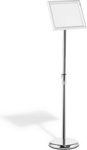Durable 479823 Uchwyt na znak i stojak informacyjny A4 Aluminium, Plastik, Stal Srebrny