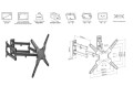 Equip 650328 uchwyt do telewizorów 139,7 cm (55") Czarny - 2940217