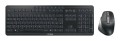 CHERRY Stream desktop ultimate klawiatura Dołączona myszka Dom/Biuro USB + RF Wireless + Bluetooth QWERTZ Niemiecki Czarny - 2934623