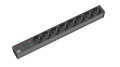 Bachmann 19'' 2m 8x Schuko H05VV-F 3G 1.50mm2 rozgałęziacz 8 x gniazdo sieciowe Czarny - 2928491