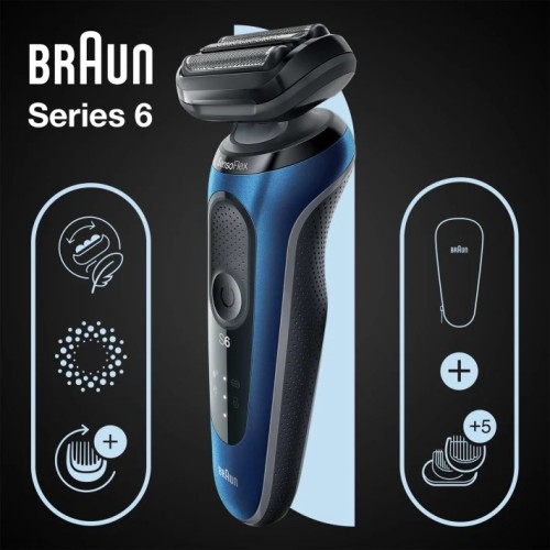 Braun Series 6 61-B1500s Golarka foliowa Przycinarka Niebieski - 2920155