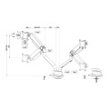 Neomounts DS70S-950BL2 uchwyt / stojak do monitorów 88,9 cm (35") Biurko Czarny - 2266226