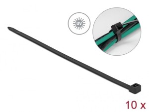 DeLOCK Trytyka odporna na ultrafiolet, D 1220 x S 9,0 mm czarna, 10 szt.