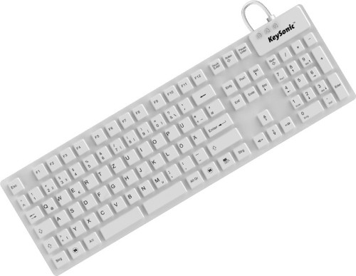 KeySonic KSK-8030 IN (DE) white klawiatura Przemysłowy USB QWERTZ Niemiecki Biały - 2934731