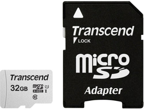SD microSD Card  32GB Transcend SDHC USD300S-A w/Adapter - 2934456