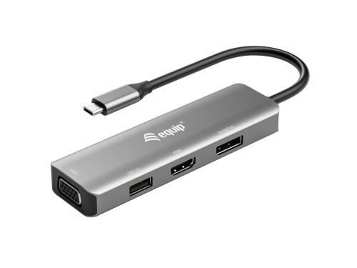 Equip 133485 zewnętrzna karta graficzna usb 3840 x 2160 px Czarny, Srebrny - 2925905