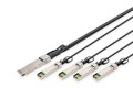 Digitus Kabel bezpośrednio podłączany 40G QSFP+ do 4 x SFP+ 2 m - 2926206