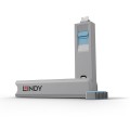 Lindy 40465 bloker portów Blokada portu + klucz USB Type-C Niebieski Kopolimer akrylonitrylo-butadieno-styrenowy (ABS) 1 szt. - 2926452