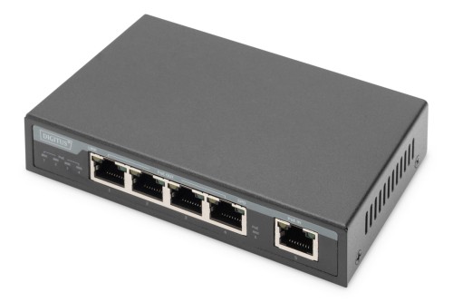 Digitus 4-portowy Gigabit 4PPoE Przedłużacz/Extender, 802.3at, 60 W - 2928022