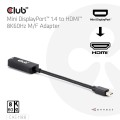 CLUB3D CAC-1188 adapter kablowy 0,09 m Mini DisplayPort HDMI Czarny - 2926037
