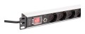 Digitus DN-95436 rozdzielacz zasilania PDU 8 x gniazdo sieciowe 1U Czarny, Srebrny - 2928495
