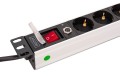 Digitus DN-95436 rozdzielacz zasilania PDU 8 x gniazdo sieciowe 1U Czarny, Srebrny - 2928496