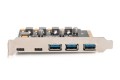 Digitus Karta PCIe 2 x USB-C i 3 x USB A - 2927893