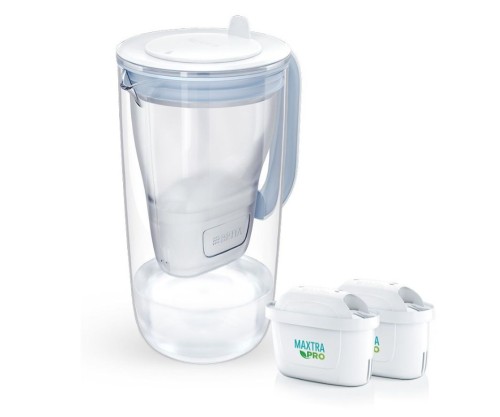 Dzbanek filtrujący Brita Glass+2 wkłady MaxtraPro PP (niebieski; 2,5l) - 2960549