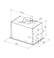 Okap do zabudowy MPM-45-OW-06/W, biały, do wbudowania w szafkę 45cm szerokości, energooszczędny silnik bezszczotkowy BLDC - 2961209