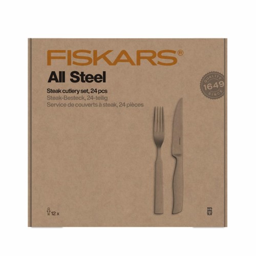 FISKARS ZESTAW SZTUĆCÓW DO STEKÓW 24 szt. ALL STEEL - 2961572
