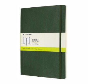 MOLESKINE Notes Classic XL (19x25cm), w gładki, miękka oprawa, myrtle green, 192 strony, zielony