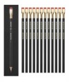 MOLESKINE  Zestaw 12 kultowych ołówków Blackwing Firm, twardy japoński grafit i cedrowa oprawa, w praktycznym pudełku-przyborniku. - 2962044
