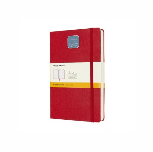 MOLESKINE Notes Classic L (13x21 cm), w linie, twarda oprawa, scarlet red, 400 stron, czerwony - 2962092