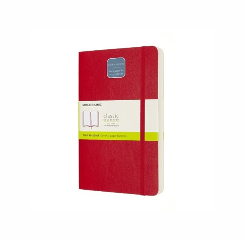 MOLESKINE Notes Classic L (13x21 cm), gładki, miękka oprawa, scarlet red, 400 stron, czerwony - 2962116