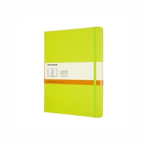 MOLESKINE Notes Classic XL (19x25cm), w linie, twarda oprawa, 192 strony, lemon green