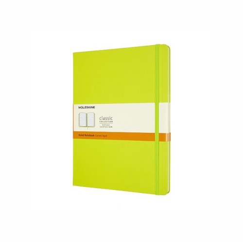 MOLESKINE Notes Classic XL (19x25cm), w linie, twarda oprawa, 192 strony, lemon green - 2962142