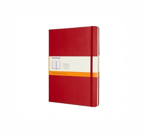 MOLESKINE Notes Classic XL (19x25 cm) w linie, twarda oprawa, 192 strony, czerwony - 2962153