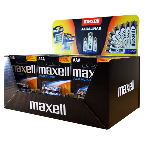 MAXELL ALKALINE LR03 AAA 4PK DISPLAY (30 op. blistrów/120szt baterii) - 2962225