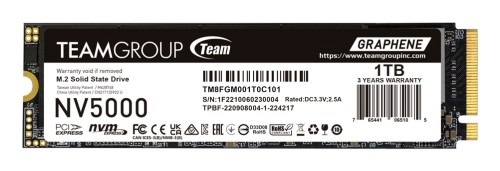 Dysk SSD Team Group NV5000 1TB M.2 PCIe NVMe Gen4 x - 2962387