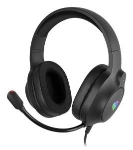 GENESIS SŁUCHAWKI NAUSZNE NEON 213 RGB Z MIKROFONEM CZARNE