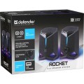 DEFENDER GŁOŚNIKI ROCKET 2.0 6W LED USB CZARNE 65094 - 2962534