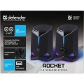 DEFENDER GŁOŚNIKI ROCKET 2.0 6W LED USB CZARNE 65094 - 2962533
